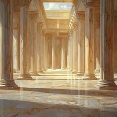 Stunning ancient style corridor high resolution picture
