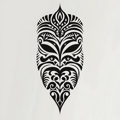 Tribal mask tattoo design high resolution picture
