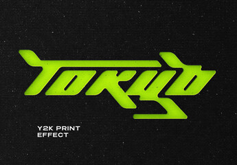 Slimy Print Text Logo Effect Mockup