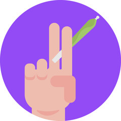 Rolled cannabis cigarette, ready for smoking.