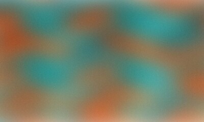 Abstract Blurry Background With Orange Teal And Brown Color Gradient Shapes