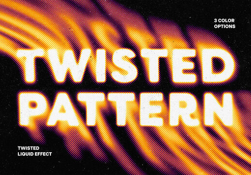 Twisted Liquid Text Effect Mockup
