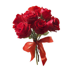 A stunning bouquet of vibrant red roses, perfect for a romantic gift or to celebrate love and beauty