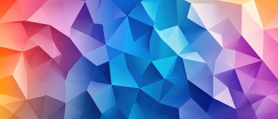 Abstract Colorful Triangular Geometric Pattern Background
