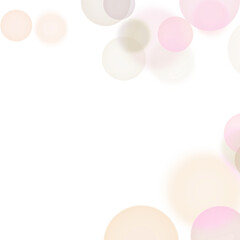 Abstract pastel circles on transparent background