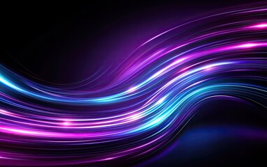 Abstract Purple and Blue Swirling Light Lines