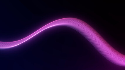Description: Abstract purple neon wave with smooth glowing light on a dark background. Minimal futuristic digital line with elegant flow.