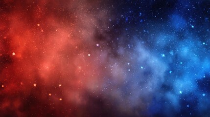 Obraz premium Galaxy space stars nebula red blue cosmic background art