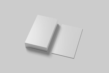 two vertical business cards for design presentation