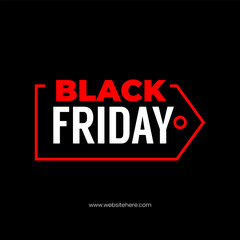 Obraz premium Black Friday, Black Friday Sale Template, Black Friday Discount Tag, Black Friday Banner, Offer, Coupon, Voucher, Clearance, Black Friday Marketing Flyer, Black Friday Vector Design