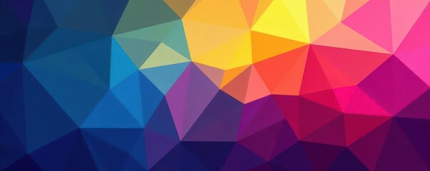Fototapeta premium Abstract CMYK triangle mosaic background texture , graphics, trendy, vibrant