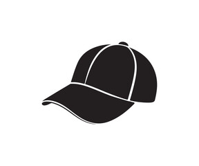 Black baseball cap silhouette