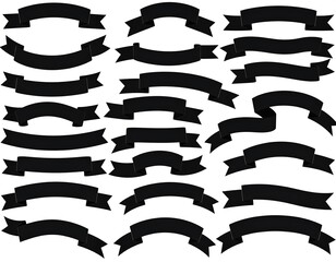 Collection of black ribbons