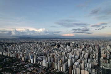 Breathtaking skyline view of Sao Paulo showcasing urban landscape at dusk