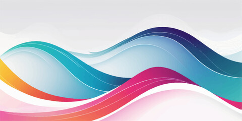 An abstract, colorful wave pattern with a flowing blue and orange curve design for a modern wallpaper backdrop