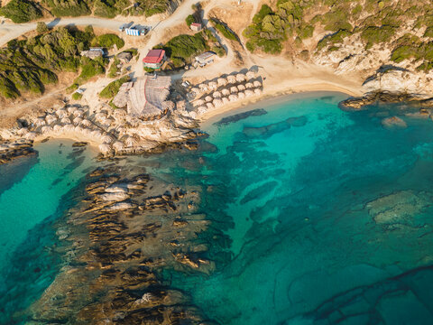 Morning light at Tigania Beach, Sithonia peninsula, Chalkidiki, Greece