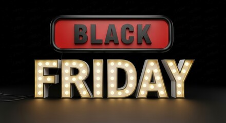 Obraz premium Black Friday Sale Sign