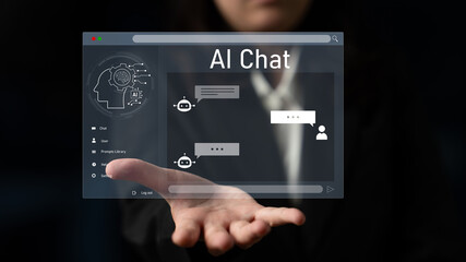 AI chatbot interface facilitates communication, chatbot, and AI interaction for automated user support and information exchange Latch