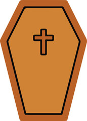 Obraz premium A coffin simple vector art