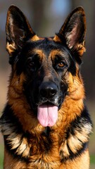 German Shepherd portrait, close-up