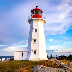 Coastal lighthouse at sunset (1)