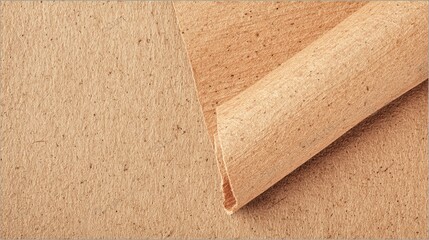 Rolled Beige Paper Texture High-Angle Close-up Composition, Paper Craft Background, paper material paper texture, beige paper