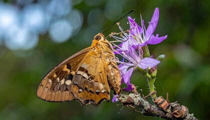 Butterfly on a purple flower (1)