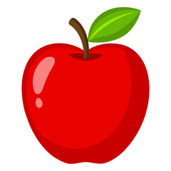 Fresh red apple fruit illustration vector graphic healthy eating apple fruit nutrition diet food design
