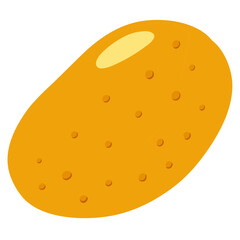 Isolated potato vector illustration, brown potato clip art, potato drawing, vegetable graphics, food art