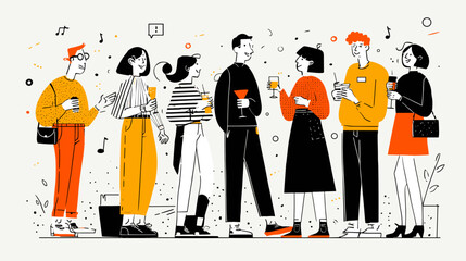 Group of friends enjoying a party