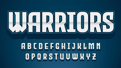 Chrome 3d modern sports isolated letters for logos