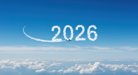 2026 Written in the Sky by an Airplane's Contrail