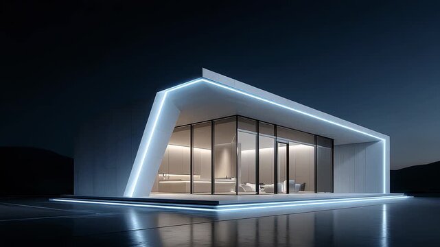 Futuristic Minimalist Architectural Design Concept Display