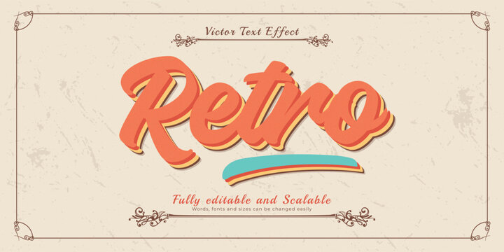Vintage retro  text effect