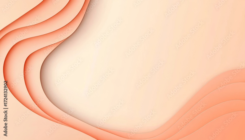 Wall mural elegant coral abstract design with wavy patterns and textured background for artistic projects