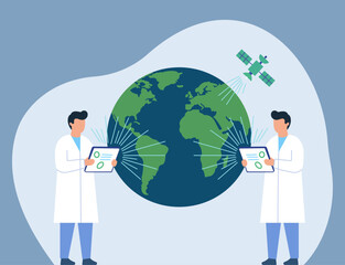 Global scientific collaboration using satellite data for Earth monitoring, research, and digital connectivity
