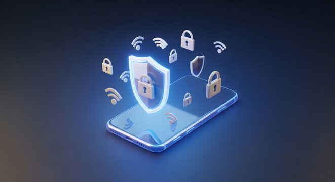 Secure your digital life with a modern mobile shield, ensuring privacy and protection from cyber threats on your smartphone, lock down your personal data