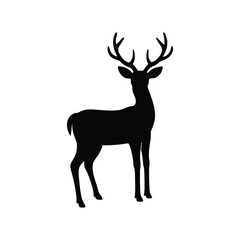 silhouette vector illustration of a deer