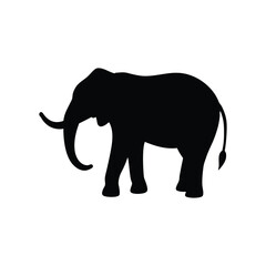 silhouette vector illustration of a elephant