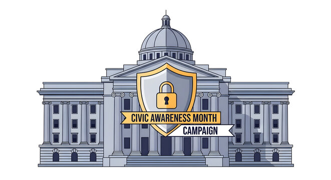 Celebrate civic awareness month with a secure future, promoting campaigns for a safe democracy and upholding government building values today