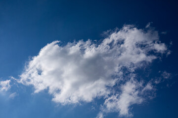 White cloud in blue sky on a sunny day