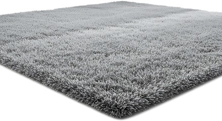 Stylish gray shaggy rug adding texture and comfort to home interiors