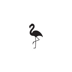 simple flamingo silhouette in black