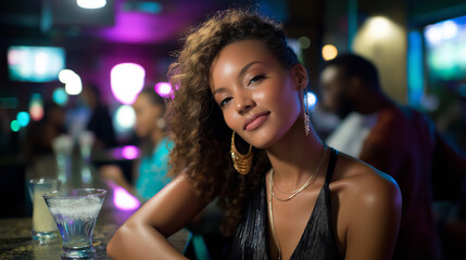 Artistic portrait photography focusing on female empowerment and emotional authenticity in social settings utilizes advanced lighting techniques and compositional storytelling to c