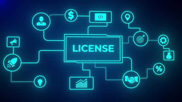 Business, Technology, Internet and network concept. Young busine: licence