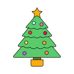 christmas tree vector illustration