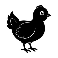 vector illustration of a baby chicken