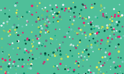 Abstract Background with Colorful Dots on Mint Green Surface Great for Festive Designs and Celebratory Themes and Trendy Modern Art Illustrations