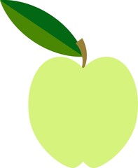 green apple isolated on white