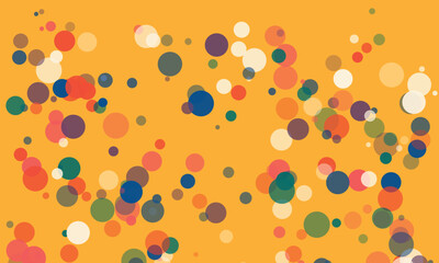 Abstract Background with Colorful Overlapping Circles on a Mustard Yellow Surface Perfect for Wallpapers and Graphic Designs and Business Presentation Slides